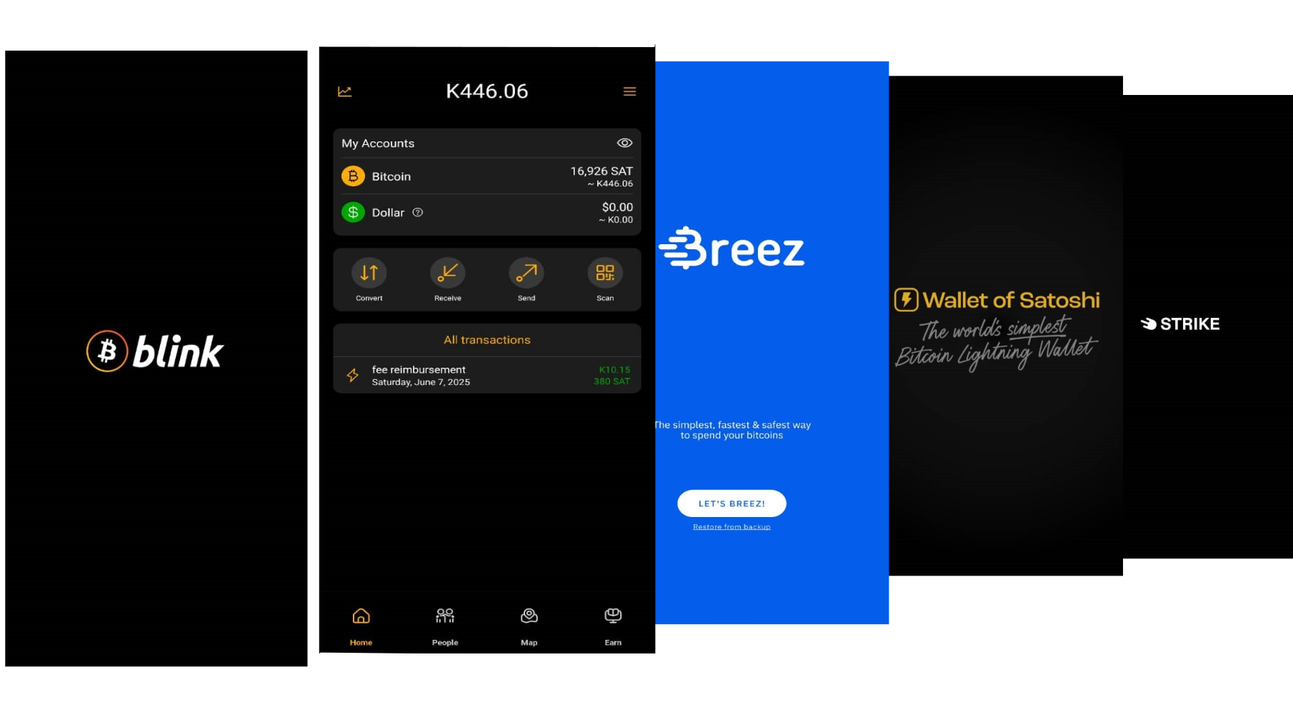 Bitcoin Wallets App Screen